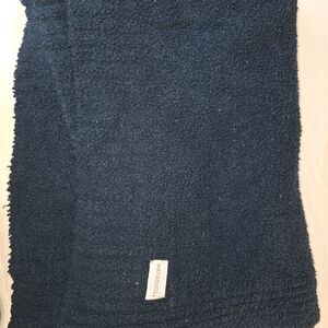 Sandwich Navy Blue Textured Scarf